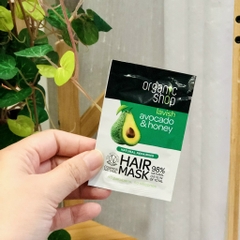 Sample ủ tóc mềm mượt bơ và mật ong ORGANIC Shop Hair Mask 6ml