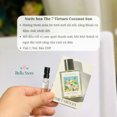 Nước hoa nữ The 7 Virtues Coconut Sun Vial 1.7ml EDP (sôi nổi vui vẻ)