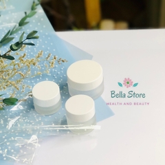 Hũ thủy tinh trong mờ nắp trắng đựng mỹ phẩm 5gr 10gr 20gr