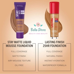 Kem nền kiềm dầu che phủ cao Rimmel Stay Matte Foundation 30ml