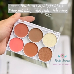 Bảng má hồng tạo khối bắt sáng Amuse 6 ô