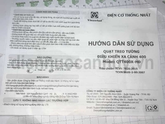 Quạt treo tường có điều khiển