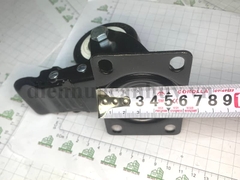 Bánh xe đẩy đen có khóa phi 60 cao 90 mm (6x9 cm)