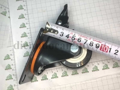 Bánh xe đẩy đen có khóa phi 60 cao 90 mm (6x9 cm)