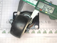 Bánh xe đẩy hàng đen không khóa phi 60 cao 90 mm (60x90 mm)