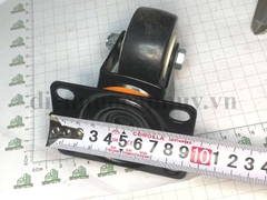 Bánh xe đẩy hàng đen không khóa phi 60 cao 90 mm (60x90 mm)