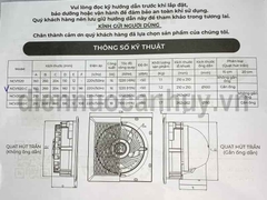 Quạt hút mùi Pana nanoco NCV1520-C 16W Trần ngang lỗ mở 210x210