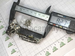 Bản lề bật Fulco inox 201 FC-317 Cong vừa (Half OverlayLoại B). Bản lề hơi giảm chấn đế tháo lắp nhanh trùm nửa