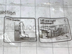 Bản lề bật Fulco inox 201 FC-317 Cong vừa (Half OverlayLoại B). Bản lề hơi giảm chấn đế tháo lắp nhanh trùm nửa