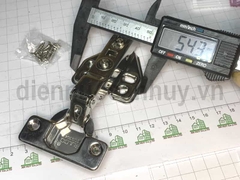 Bản lề bật Fulco inox 201 FC-317 Cong vừa (Half OverlayLoại B). Bản lề hơi giảm chấn đế tháo lắp nhanh trùm nửa