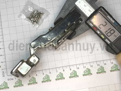 Bản lề bật Fulco inox 201 FC-317 Cong vừa (Half OverlayLoại B). Bản lề hơi giảm chấn đế tháo lắp nhanh trùm nửa