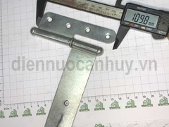 Bản lề chôn tường sắt mạ trắng loại nhỏ 110 mm số 2