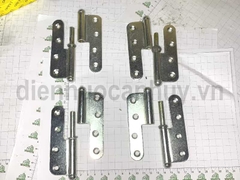 Bản lề cối cửa sắt mạ trắng rẻ 100x40 Anh Tùng số 2 (hộp 4 cái trái phải)