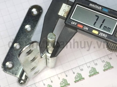 Bản lề cối cửa sắt mạ trắng rẻ 100x40 Anh Tùng số 2 (hộp 4 cái trái phải)