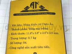 Bản lề cối cửa sắt mạ trắng rẻ 100x40 Anh Tùng số 2 (hộp 4 cái trái phải)