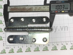 Bản lề cối cửa sắt mạ trắng rẻ 100x40 Anh Tùng số 2 (hộp 4 cái trái phải)