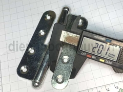 Bản lề cối cửa sắt mạ trắng rẻ 100x40 Anh Tùng số 2 (hộp 4 cái trái phải)