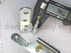 Bản lề cối cửa sắt mạ trắng rẻ 125x43 Anh Tùng số 3