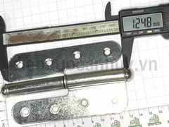 Bản lề cối cửa sắt mạ trắng rẻ 125x47 Anh Tùng số 5