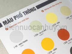 Bảng mã mầu sơn indu mầu phổ thông