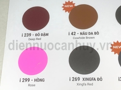 Bảng mã mầu sơn indu mầu phổ thông