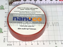 Băng dính điện Nanoco to 20Y 18m mầu Đỏ