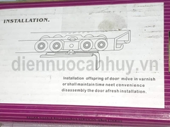 Bánh xe cửa lùa treo nhôm kính loại to 8 bánh