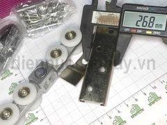 Bánh xe cửa lùa treo nhôm kính loại to 8 bánh