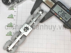 Bánh xe cửa lùa treo nhôm kính loại to 8 bánh