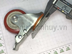 Bánh xe đẩy mầu mận đỏ có khóa phi 70 cao 10 cm (7x10cm)