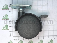 Bánh xe ghế xoay đế vuông có khóa phi 40 cao 50 mm (4x5 cm)