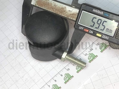 Bánh xe ghế xoay đen ty ren M8x25 phi 50 cao 60 mm (5x6 cm)