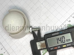 Bánh xe ghế xoay nhựa trắng ty ren M6x15 phi 40 cao 50 mm (4x5 cm)