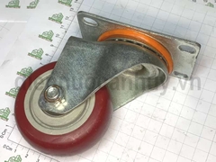 Bánh xe mận đỏ không khóa phi 70 cao 100 mm (7x10 cm)