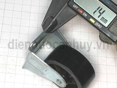 Bánh xe nhựa lắp cho tủ giường không xoay phi 50 cao 70 mm (5x7 cm)