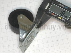 Bánh xe rẻ nhựa xoay không khóa phi 50 cao 60 mm đế vuông (5x6 cm)