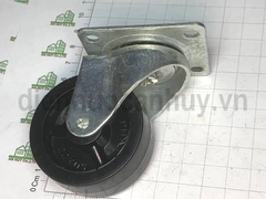Bánh xe rẻ nhựa xoay không khóa phi 50 cao 60 mm đế vuông (5x6 cm)