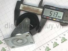 Bánh xe rẻ nhựa xoay không khóa phi 50 cao 60 mm đế vuông (5x6 cm)