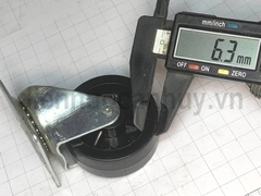 Bánh xe rẻ nhựa xoay không khóa phi 50 cao 60 mm đế vuông (5x6 cm)