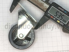 Bánh xe rẻ nhựa xoay không khóa phi 50 cao 60 mm đế vuông (5x6 cm)
