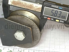 Bánh xe sắt ray V 80 mm