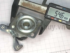 Bánh xe tủ giường cao su phi 50 cao 60 có khóa đế vuông xoay (5x6 cm)