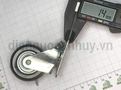 Bánh xe tủ giường cao su phi 50 cao 60 có khóa đế vuông xoay (5x6 cm)