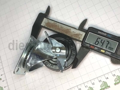 Bánh xe cao su có khóa đế vuông xoay phi 50 cao 60 mm (5x6 cm)