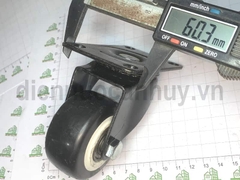 Bánh xe đẩy hàng đen không khóa phi 60 cao 90 mm (60x90 mm)