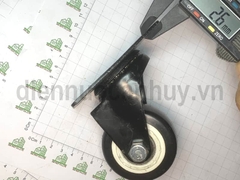 Bánh xe đẩy hàng đen không khóa phi 60 cao 90 mm (60x90 mm)