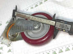 Bánh xe đẩy hàng loại to mầu mận phi 120 cao 150 mm (11x15 cm)