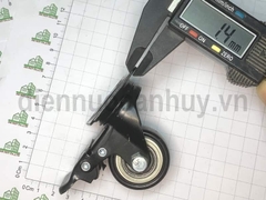 Bánh xe đẩy mini chịu lực mầu đen có khóa phi 40 mm cao 60 mm (4x6 cm)