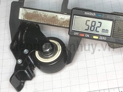 Bánh xe đẩy mini chịu lực mầu đen có khóa phi 40 mm cao 60 mm (4x6 cm)