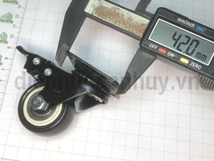 Bánh xe đẩy mini chịu lực mầu đen có khóa phi 40 mm cao 60 mm (4x6 cm)